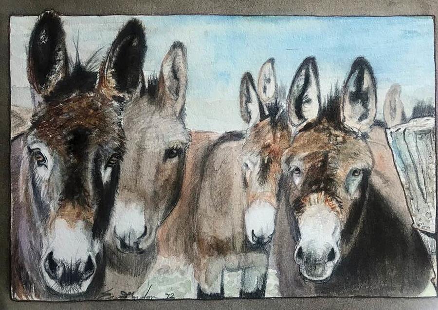 Donkey Painting - All Ears by Susie Gordon