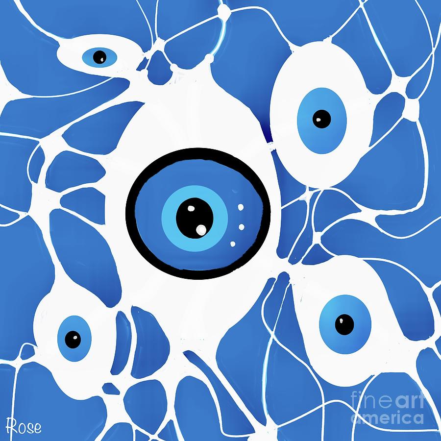 All eyes on you NEUROGRAPHIC Artwork Digital Art by Elaine Hayward