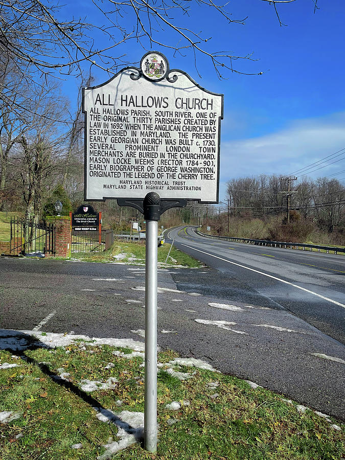All Hallows Historical Marker Photograph by Lora J Wilson