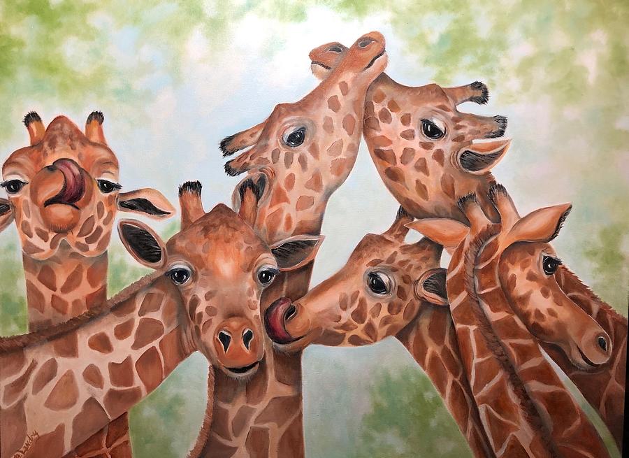 All in the Family Painting by Barbara Landry