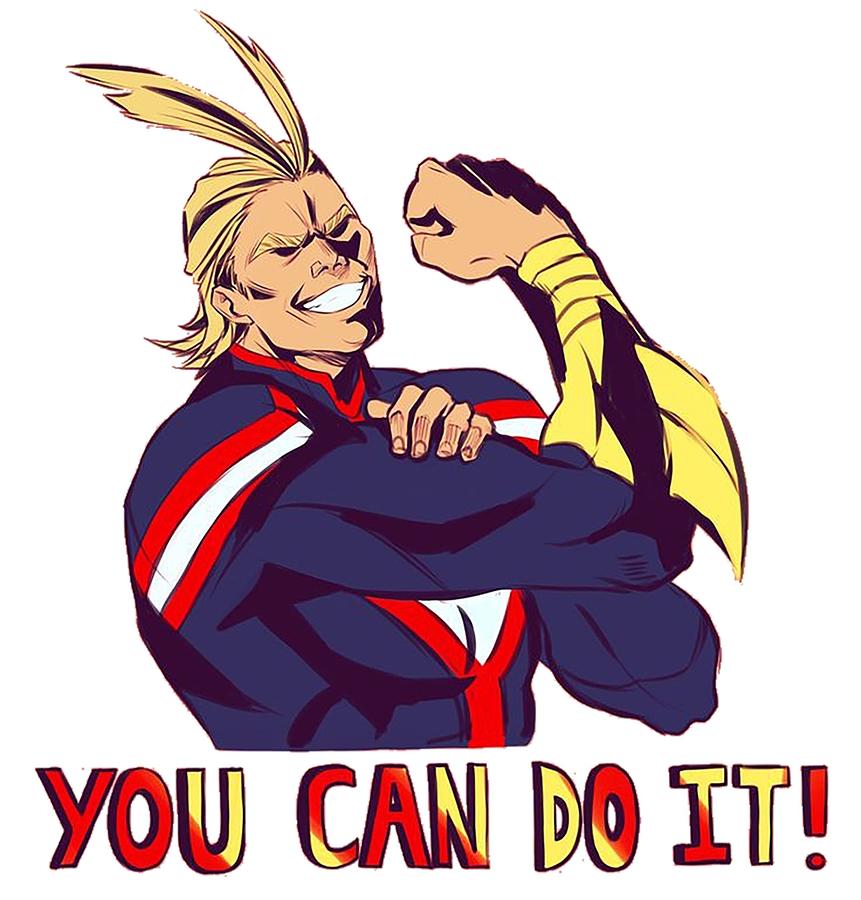 All Might - Boku no Hero academia - You can do it Poster Digital Art by ...