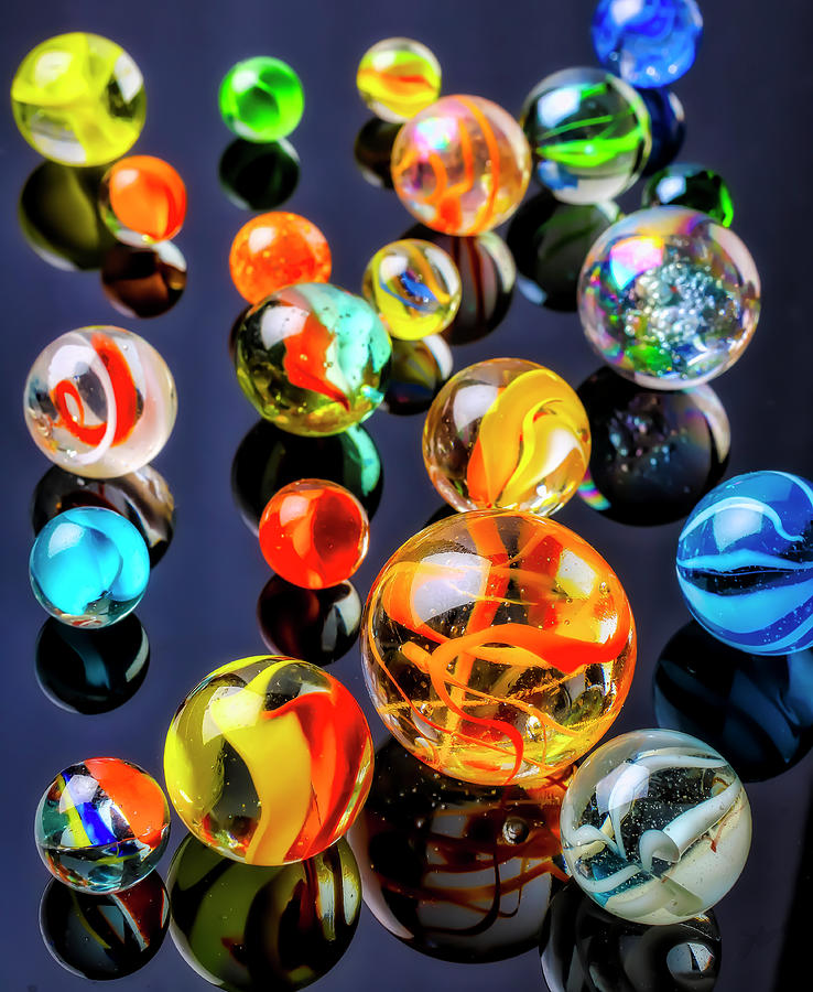 All My Colorful Marbles Photograph by Garry Gay