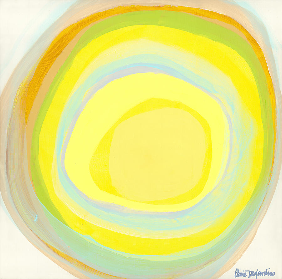 All of the Colors - Yellow Painting by Claire Desjardins