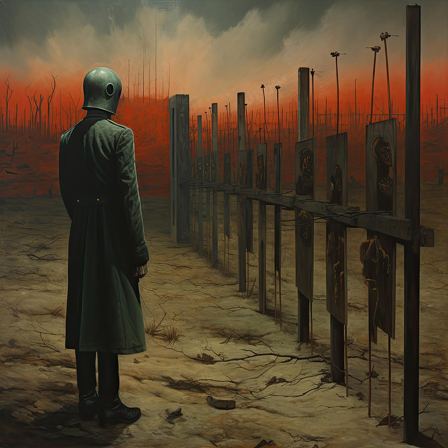 Beksinski Painting - All of these lost lifes by My Head Cinema