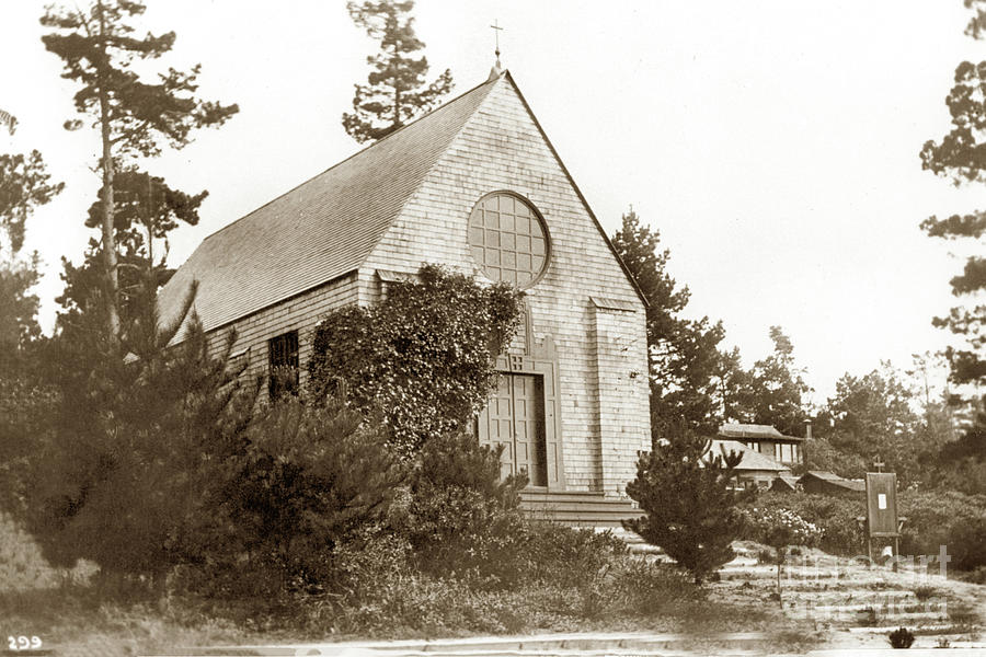 All Saints Photograph -  All Saints Church Episcopal Church, Carmel, Calif. Circa 1920 by Monterey County Historical Society