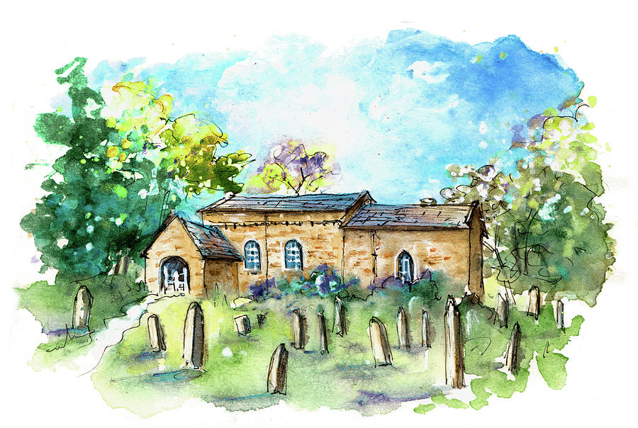 All Saints Church In Great Ayton Painting by Miki De Goodaboom