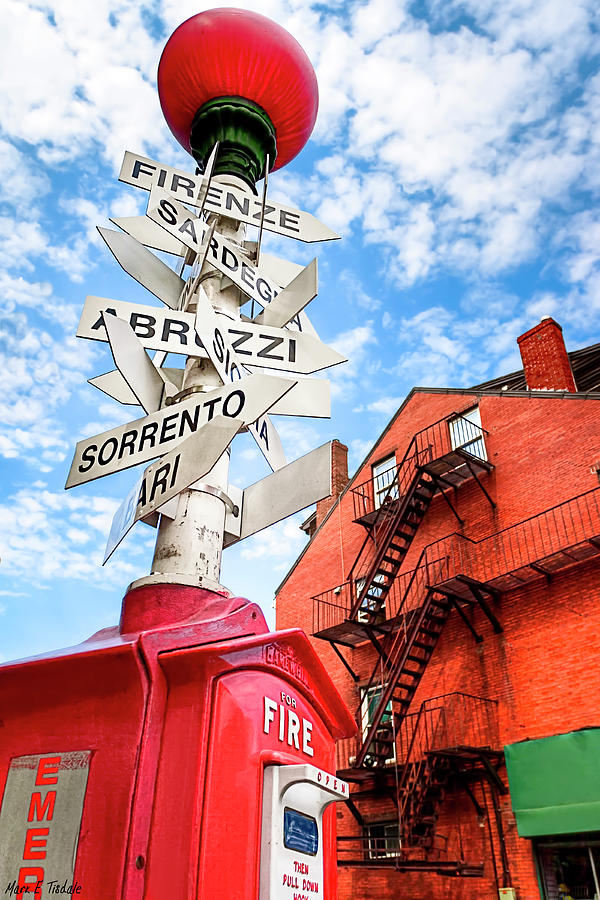 All Signs Point To Little Italy - Boston Photograph by Mark E Tisdale