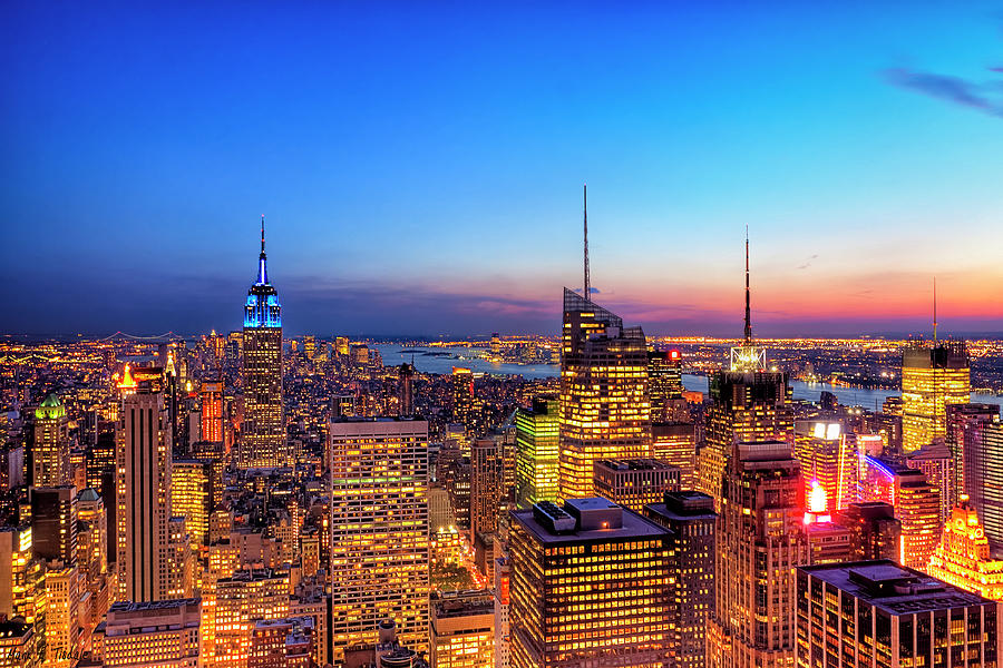 All That Glitters is Gold - New York City Skyline Photograph by Mark E Tisdale