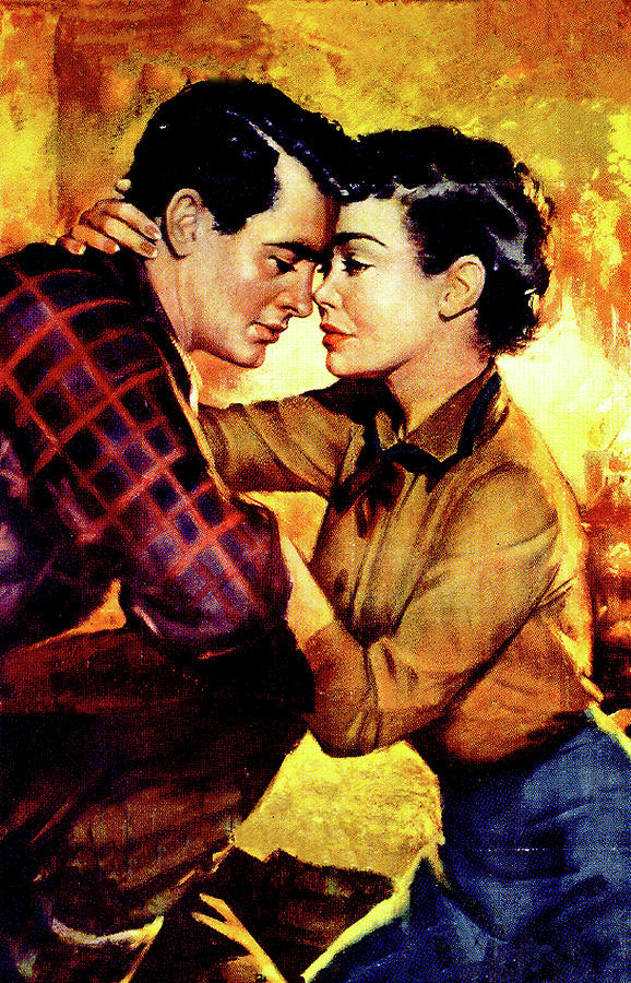Rock Hudson Painting - All that Heaven Allows, 1955, movie poster base art by Movie World Posters