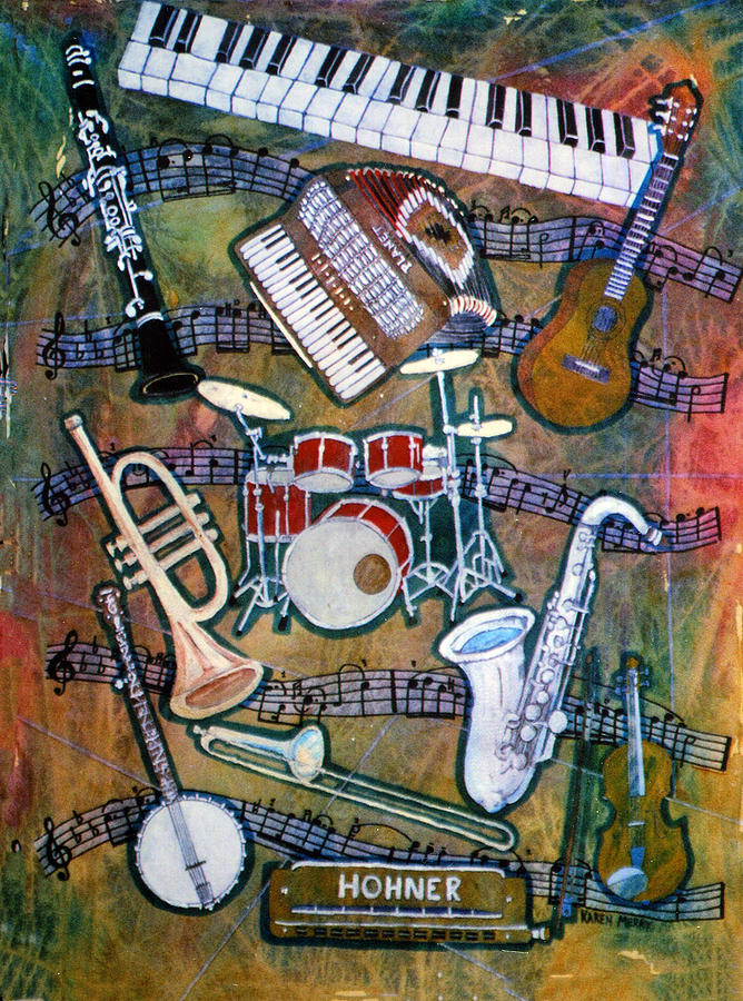 All That Jazz Painting by Karen Merry
