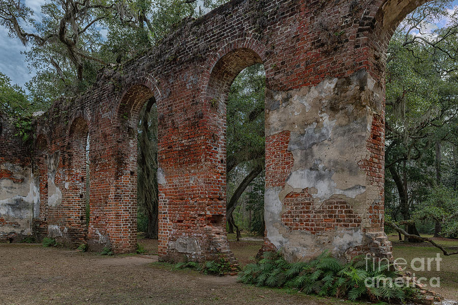 All that Remains - Old Sheldon Church Ruins in Yemassee South Carolina Photograph by Dale Powell