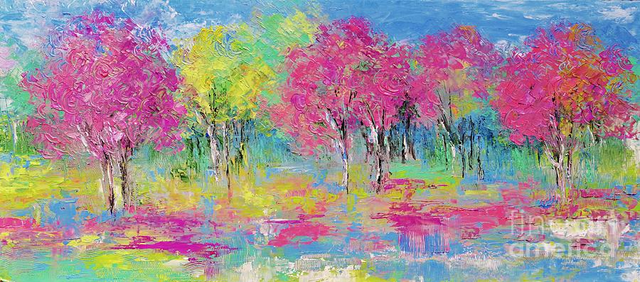 All Those Spring Blooming Trees Painting by Amalia Suruceanu