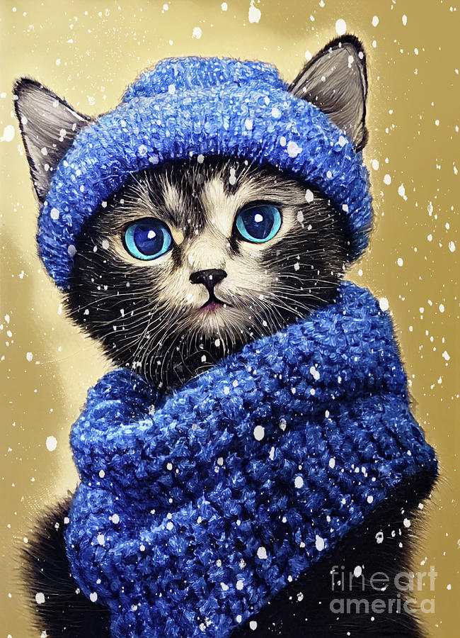 Cat Digital Art - All Warm And Toasty by Tina LeCour