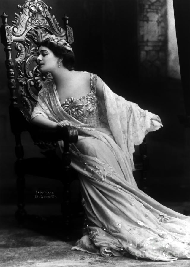 Alla Nazimova stage star 1908 Photograph by Sad Hill - Bizarre Los Angeles Archive