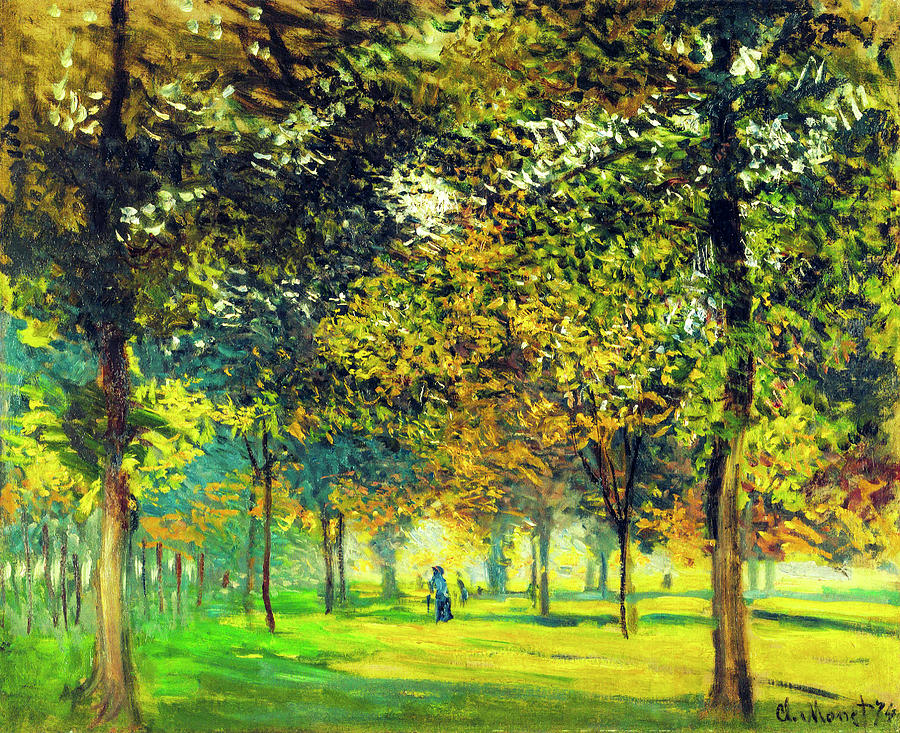Allee du Camp de Foire at Argenteuil by Claude Monet Painting by Claude Monet