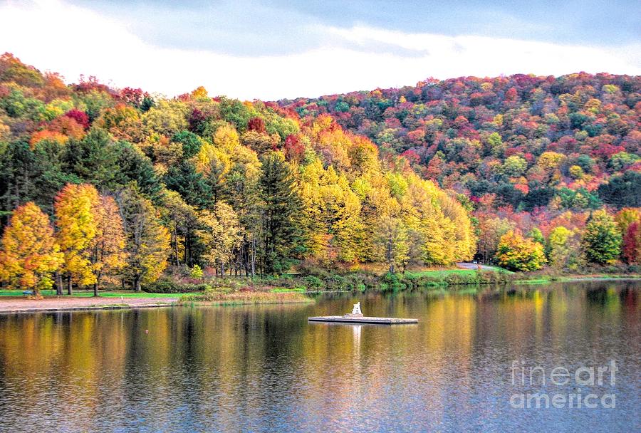 Allegany State Park NY Lake in Autumn Photograph by Rose Santuci-Sofranko