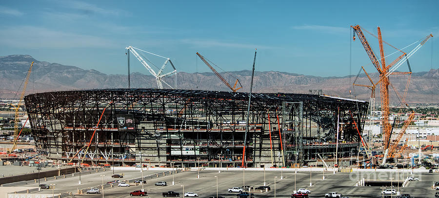 Allegiant Stadium Construction in Las Vegas, Nevada Photograph by David Oppenheimer