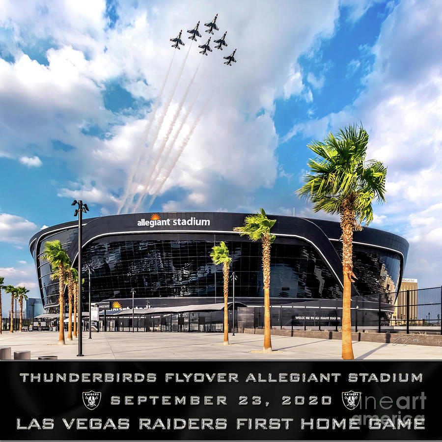 Allegiant Stadium Las Vegas Raiders Home Opener Thunderbirds Flyover Photograph by Aloha Art