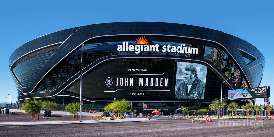 Allegiant Stadium Las Vegas Raiders John Madden Tribute Game day Panoramic View Photograph by Aloha Art