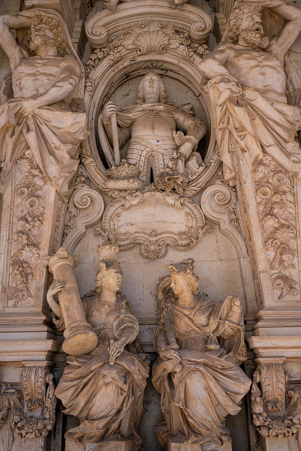 Allegorical Figures at the University of Coimbra Photograph by Pablo Lopez