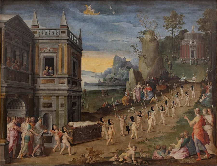 Allegorie de la mort de l'Amour The Funeral Procession of Love Painting ...