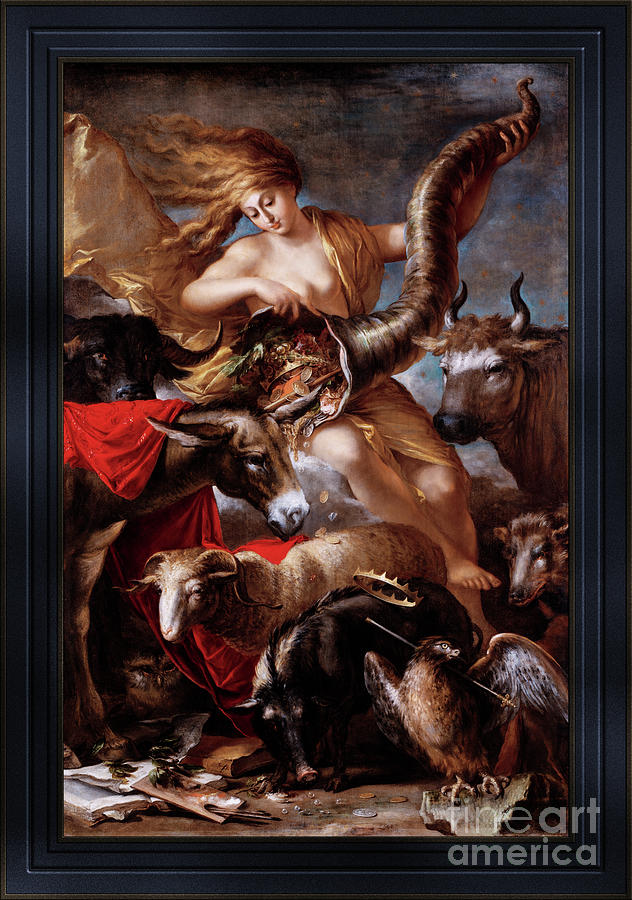 Allegory of Fortune by Salvator Rosa 2nd Ed Remastered Xzendor7 Fine Art Old Masters Reproduction Painting by Xzendor7