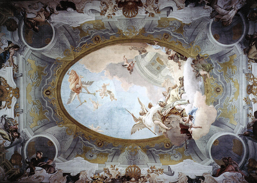 Giovanni Battista Tiepolo Painting - Allegory of Merit  by Giovanni Battista Tiepolo