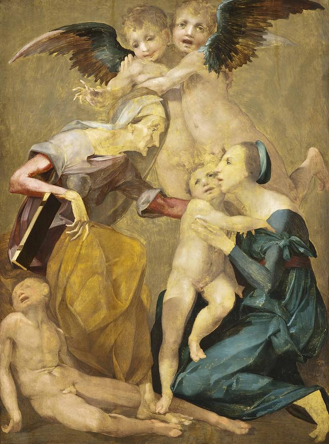 Rosso Fiorentino Painting - Allegory of Salvation with the Virgin and Chri  by Rosso Fiorentino