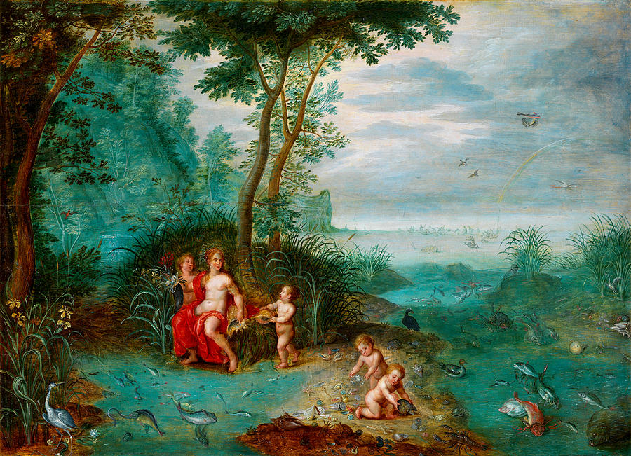 Allegory of the Element of Water Painting by Attributed to Jan van ...