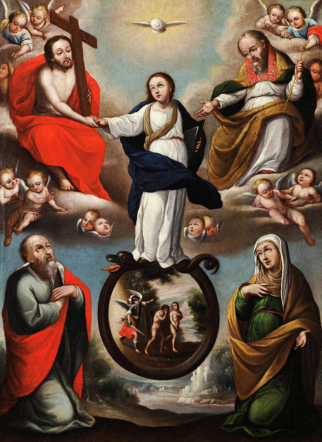 Allegory of the Immaculate Conception, 17th Century Painting by