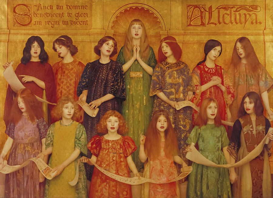 Thomas Cooper Gotch Painting - Alleluia, 1896 by Thomas Cooper Gotch Thomas Cooper Gotch Painting - Alleluia, 1896 by Thomas Cooper Gotch
