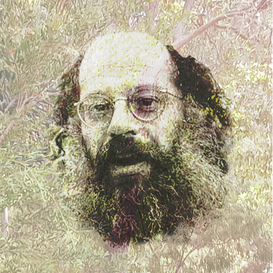 Allen Ginsberg Digital Art by Asok Mukhopadhyay