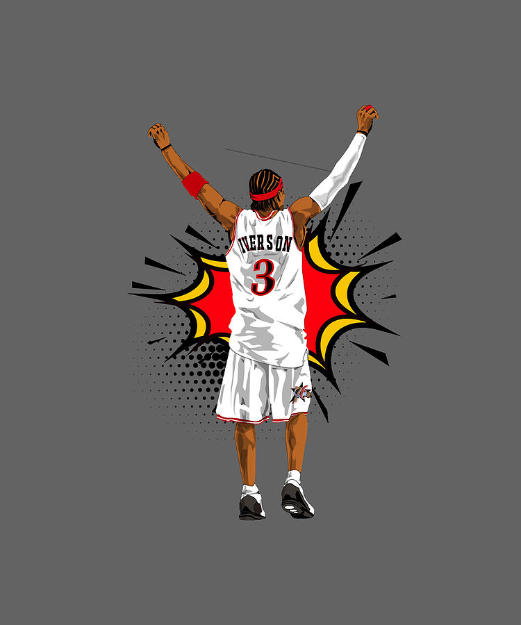 Allen Iverson - Cartoon Style Digital Art by Kha Dieu Vuong - Fine Art