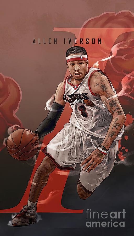 Allen Iverson Painting by Turner Nikki - Pixels