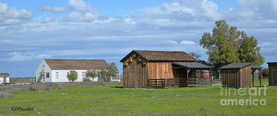 Allensworth Back View of Hackett House and Barns Photograph by Debby Pueschel