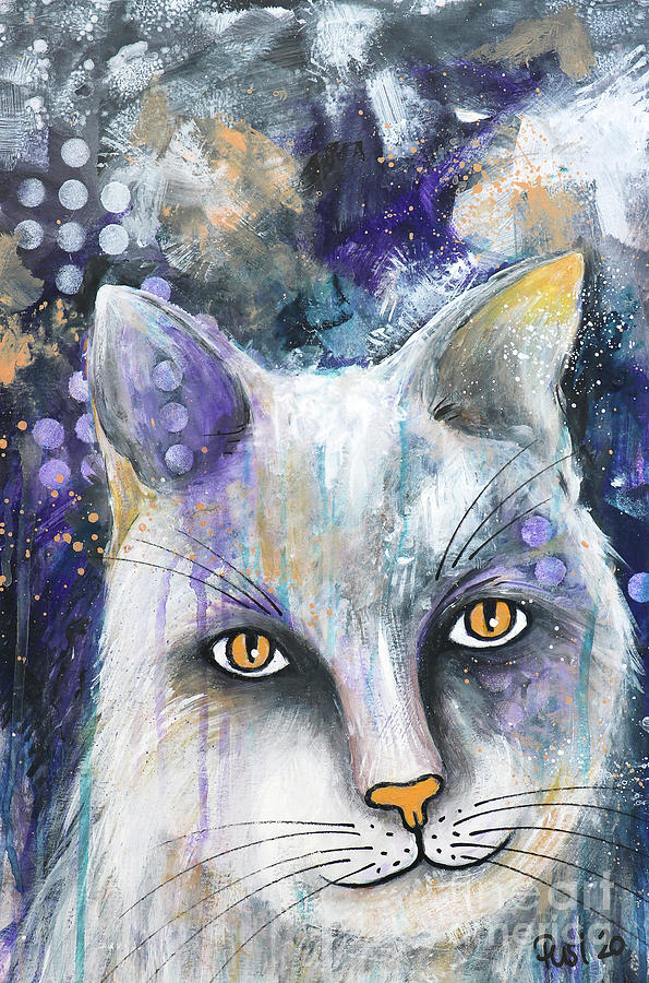 Alley Cat Painting by Jutta Maria Pusl