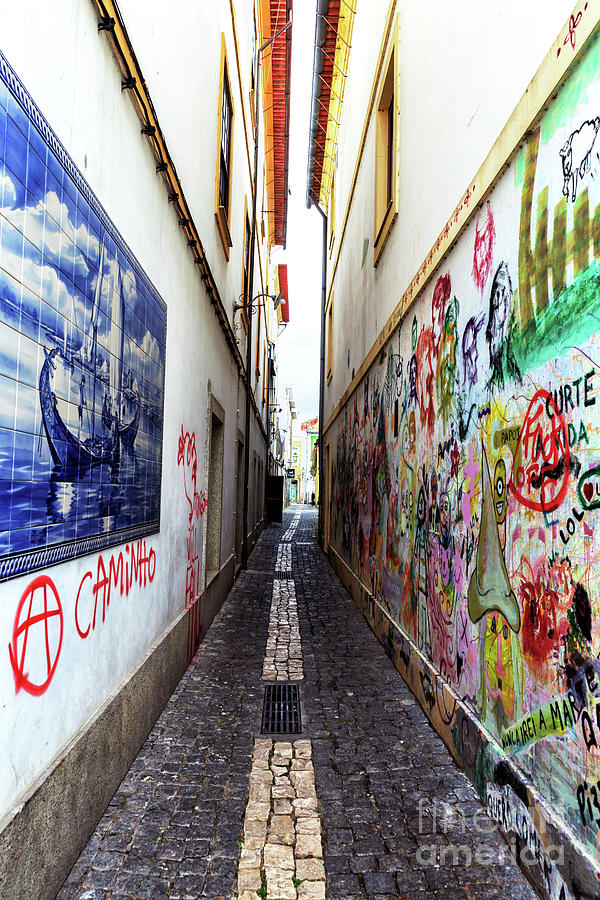 Alley Lines in Aveiro Photograph by John Rizzuto