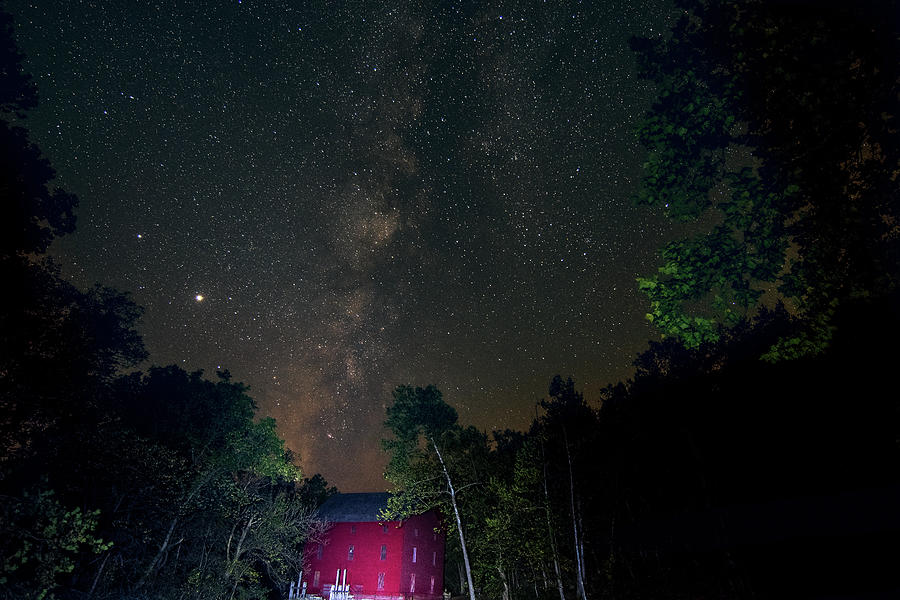 Alley Mill and Milky Way Photograph by Steve Stuller