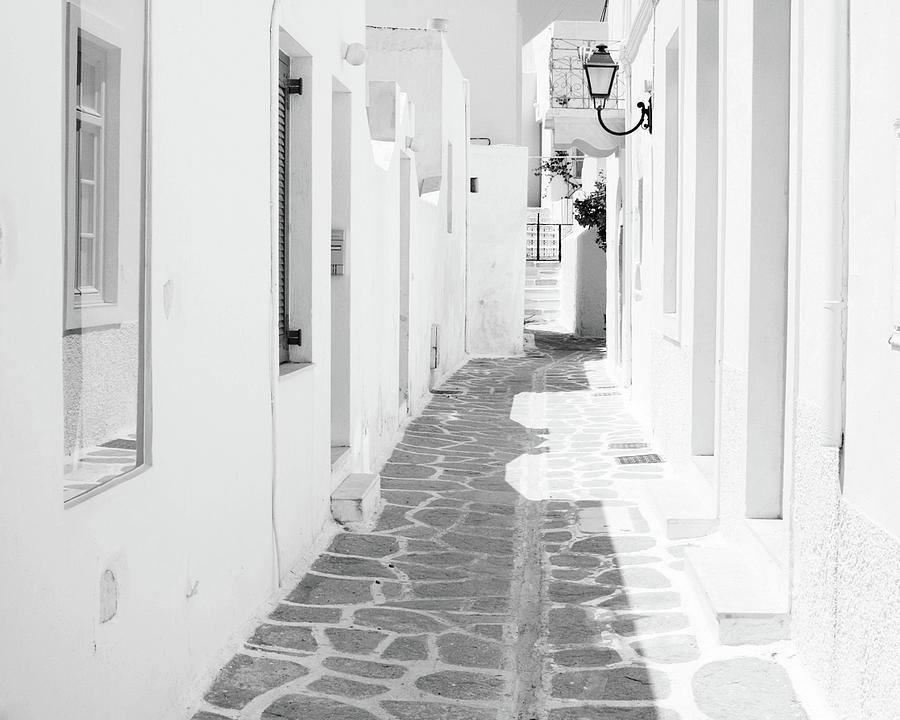 Alley Silhouette - black and white Photograph by Lupen Grainne
