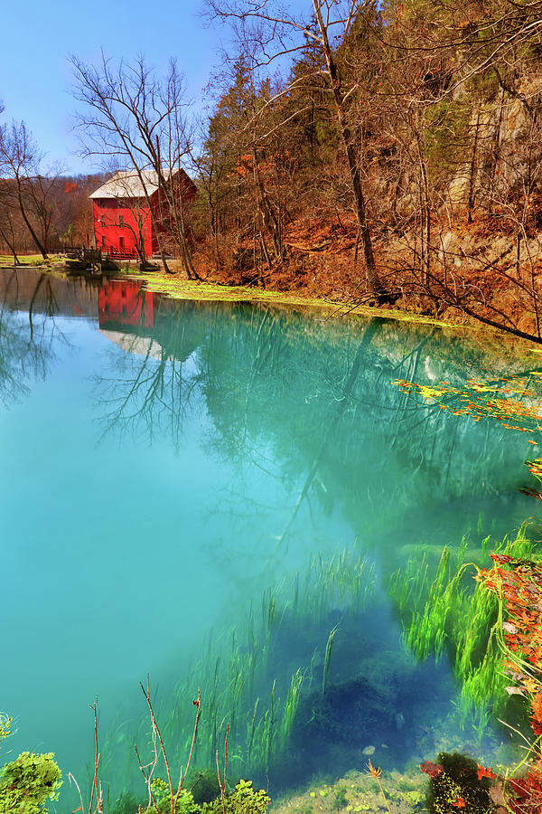 Spring Photograph - Alley Spring and the Mill - Missouri - National Historic Site by Jason Politte