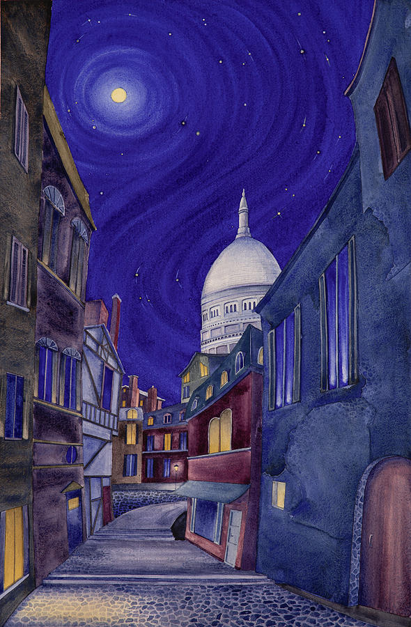 Alleys of Paris VII Painting by Scott Kirby