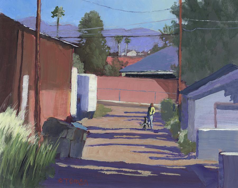 Alleyway Shortcut Painting by Bill Tomsa