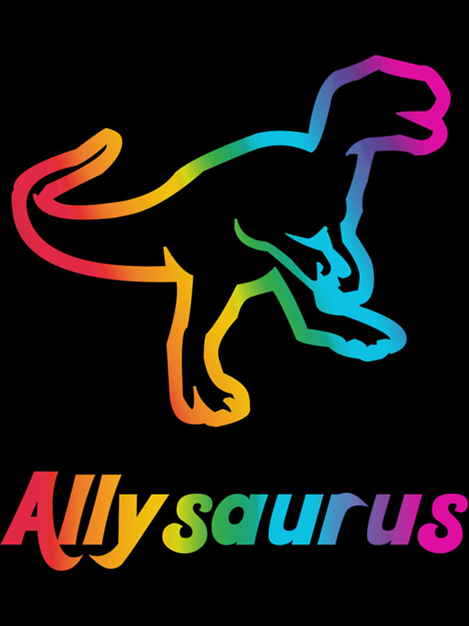 Allysaurus Gay Pride Parade Rainbow Dinosaur Photograph by Freda Lakin ...