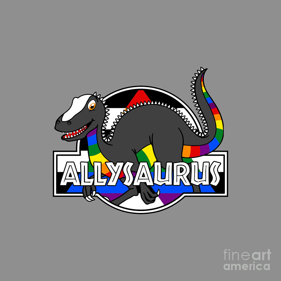 Allysaurus Pride Dinosaur Digital Art by Amin Sholeh - Fine Art America