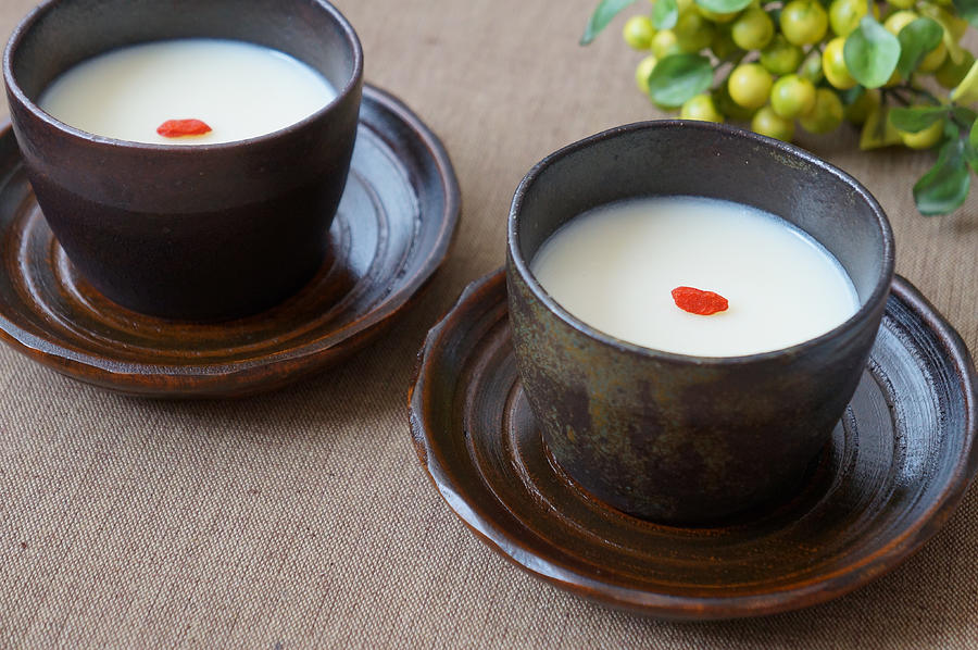 Almond Jelly,traditional Chinese dessert. Photograph by Violet711