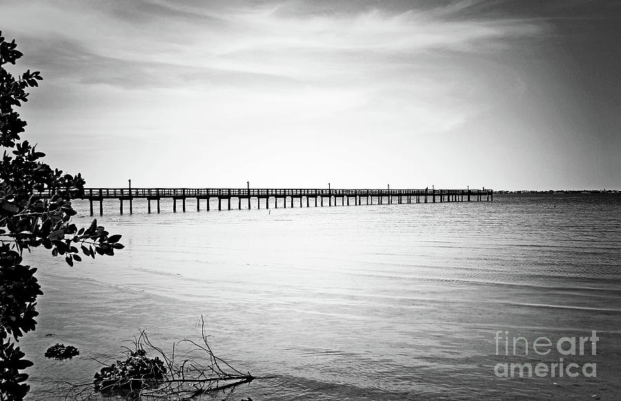 Almost Endless Pier - BW Photograph by Chris Andruskiewicz