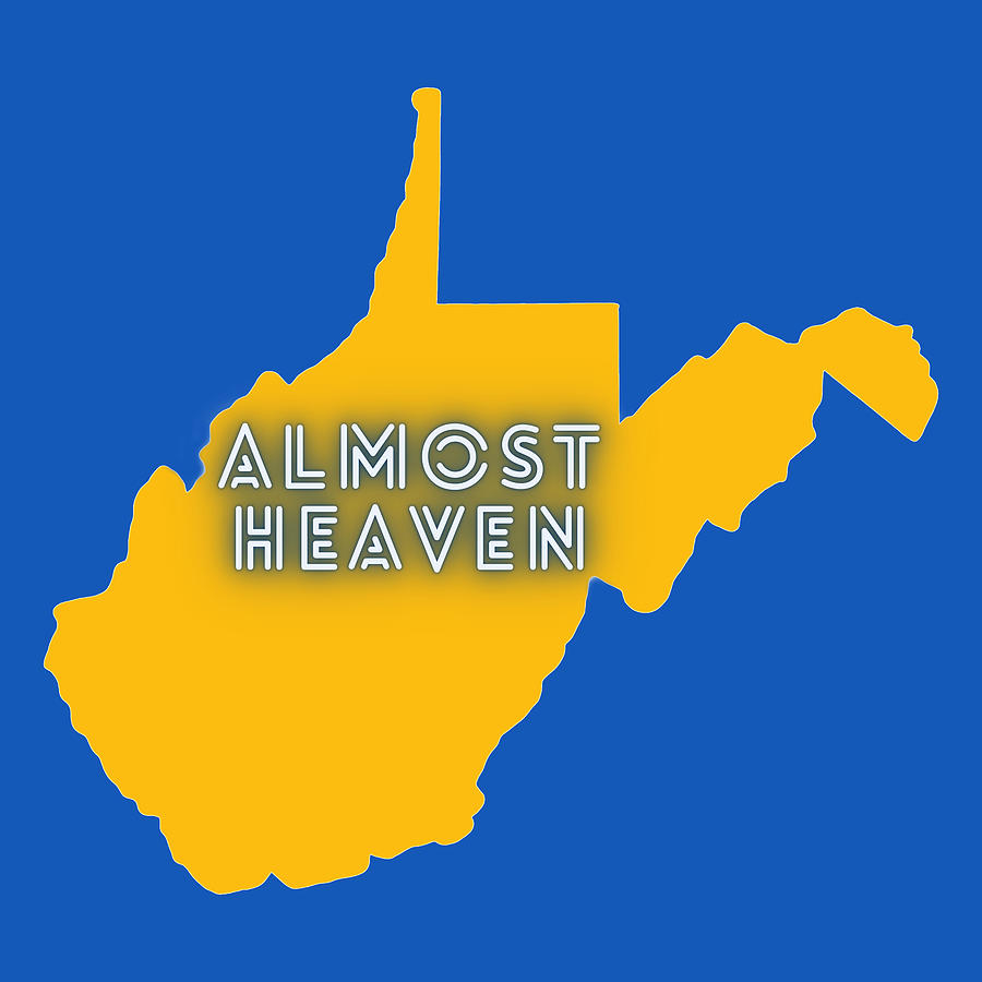 Almost Heaven West Virginia Retro Sign Digital Art By Aaron Geraud Fine Art America 