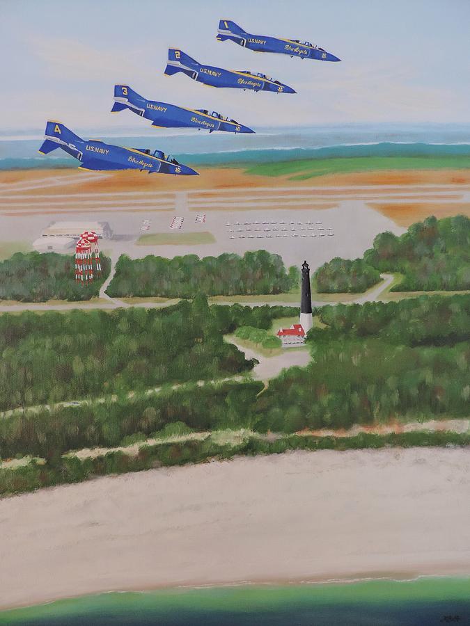 Blue Angels Painting - Almost Home by Margaret Bobb Blue Angels Painting - Almost Home by Margaret Bobb