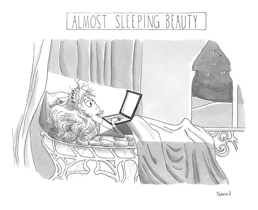 Almost Sleeping Beauty Drawing by Navied Mahdavian