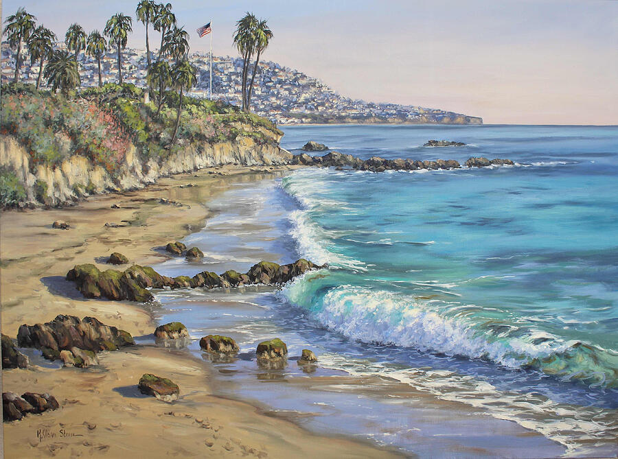 Laguna Beach Painting - Almost Summer, Divers Cove by Kristen Olson Stone